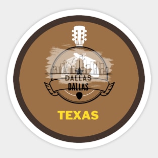 I love my country Dallas Texas Sticker